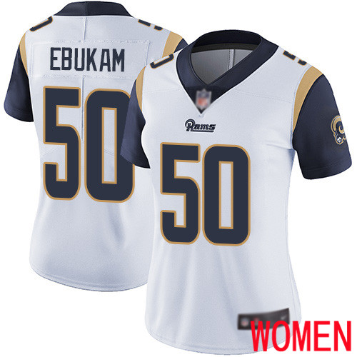 Los Angeles Rams Limited White Women Samson Ebukam Road Jersey NFL Football 50 Vapor Untouchable